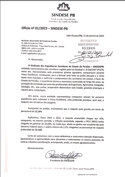 Ofício N°001/2023