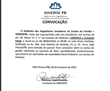CONVOCAÇÃO