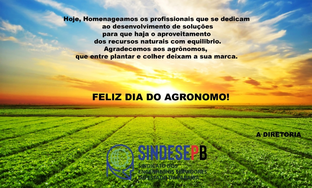 FELIZ DIA DO AGRÔNOMO